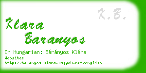 klara baranyos business card